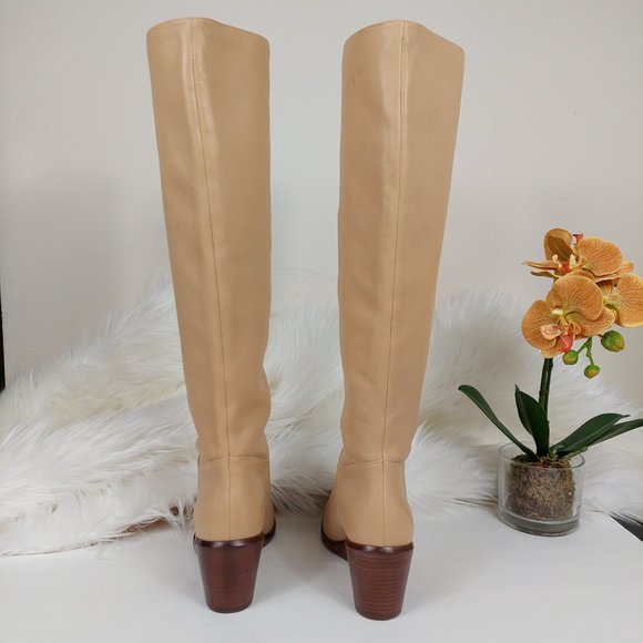 Vince Marlow Smooth Leather Tall Wedge Boots - Picture 7 of 12
